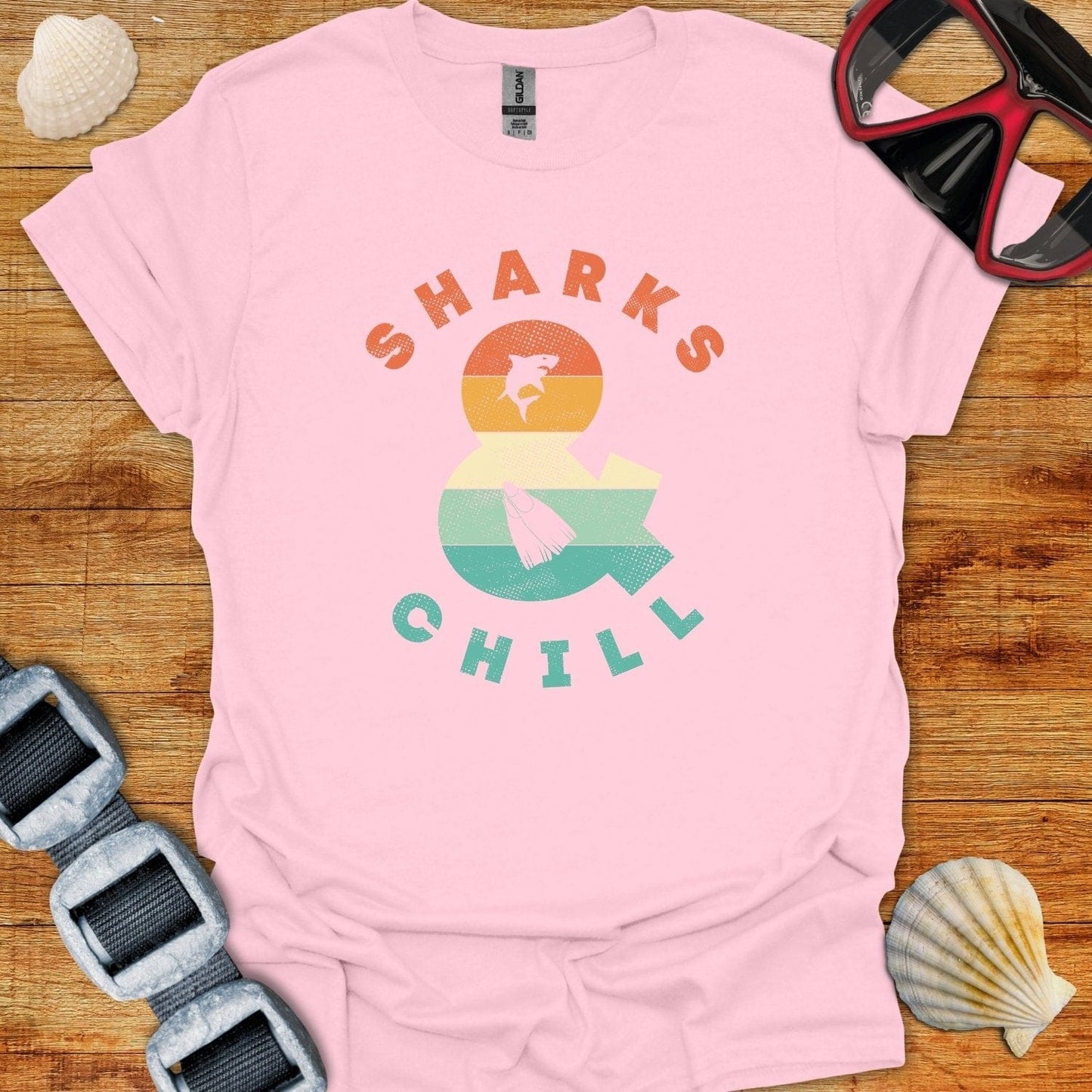 T-Shirt Light Pink / S Shark & Chill T-Shirt