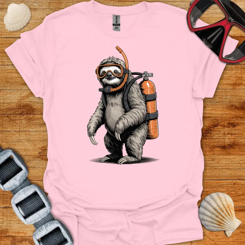 T-Shirt Light Pink / S Sloth Diver T-Shirt