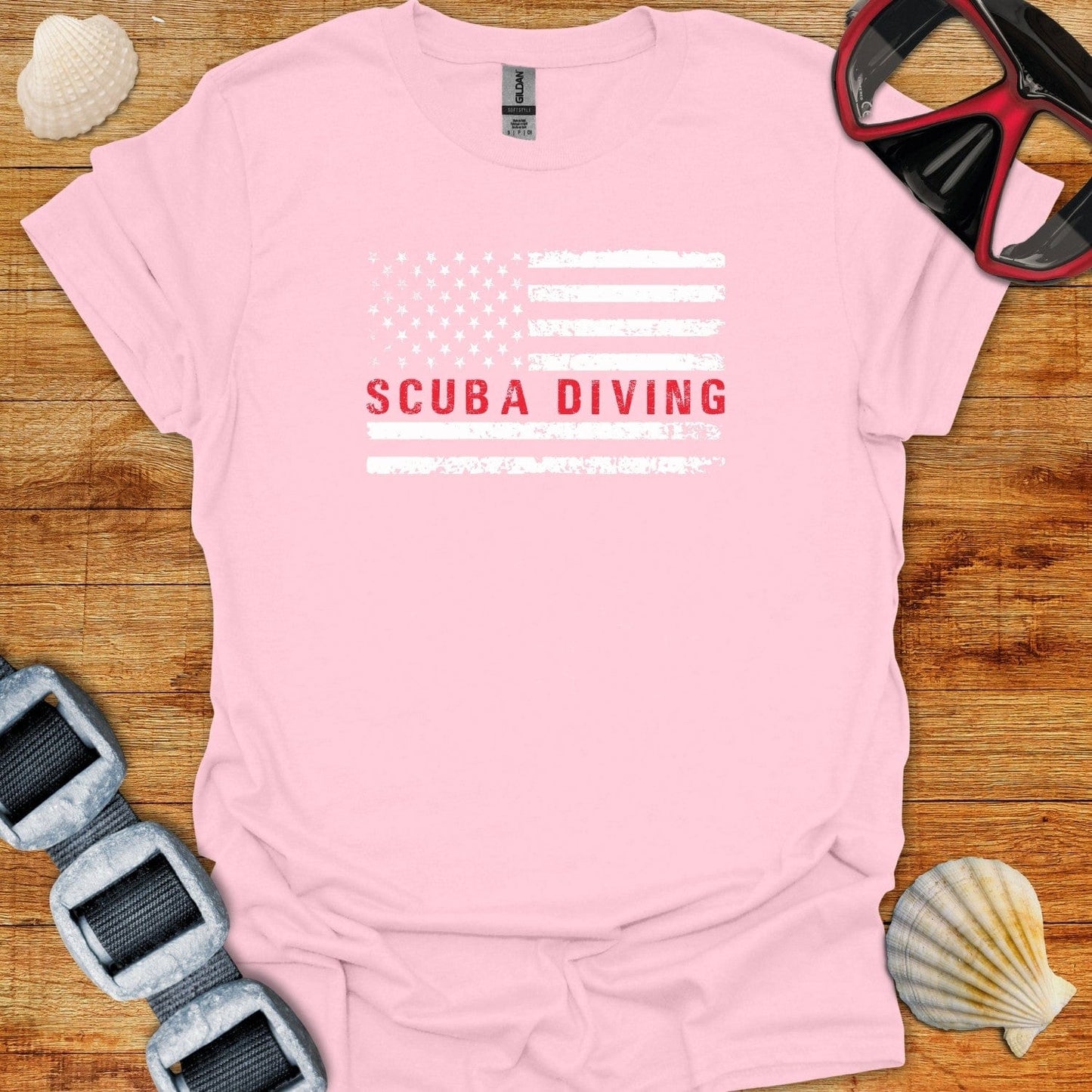 T-Shirt Light Pink / S USA Flag