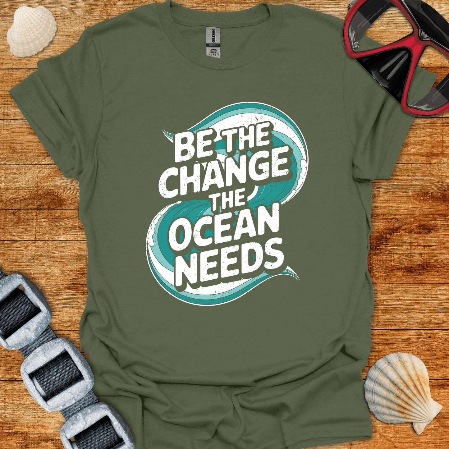 T-Shirt Military Green / S Be The Change T-Shirt