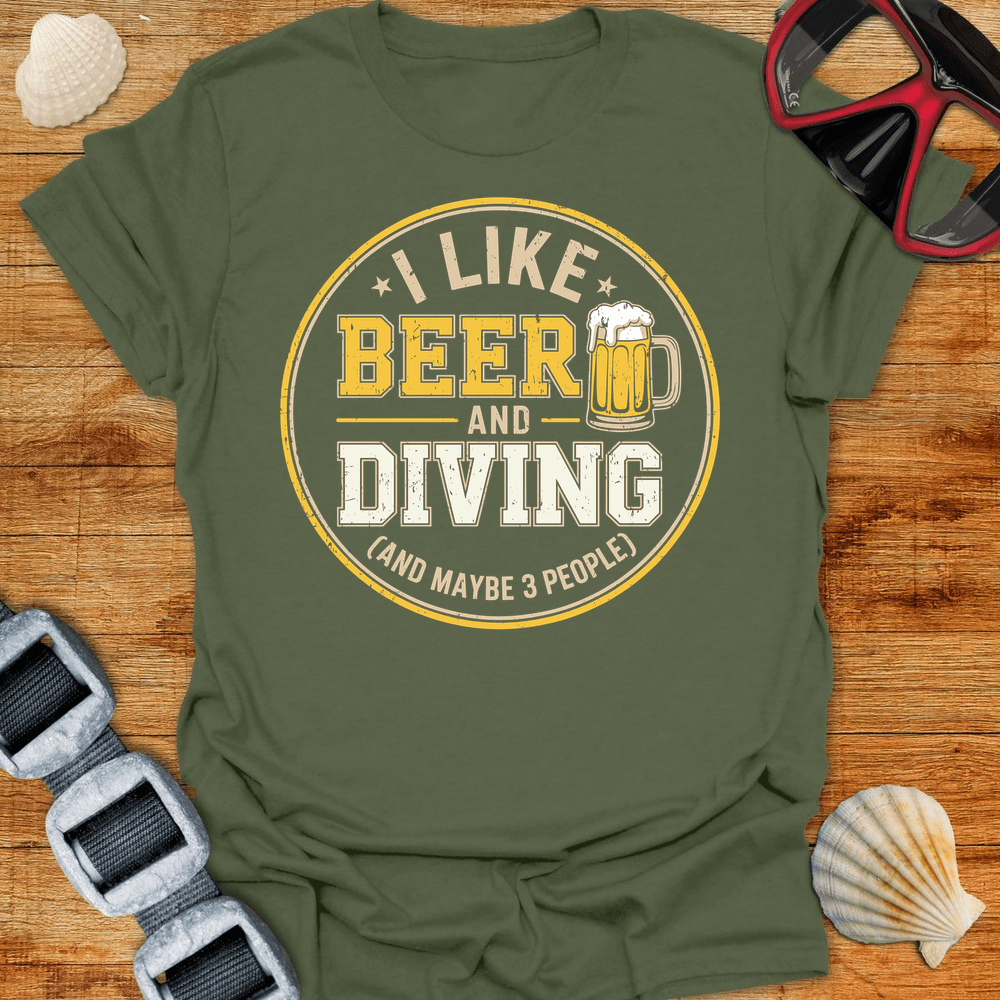 T-Shirt Military Green / S Beer & Diving T-Shirt