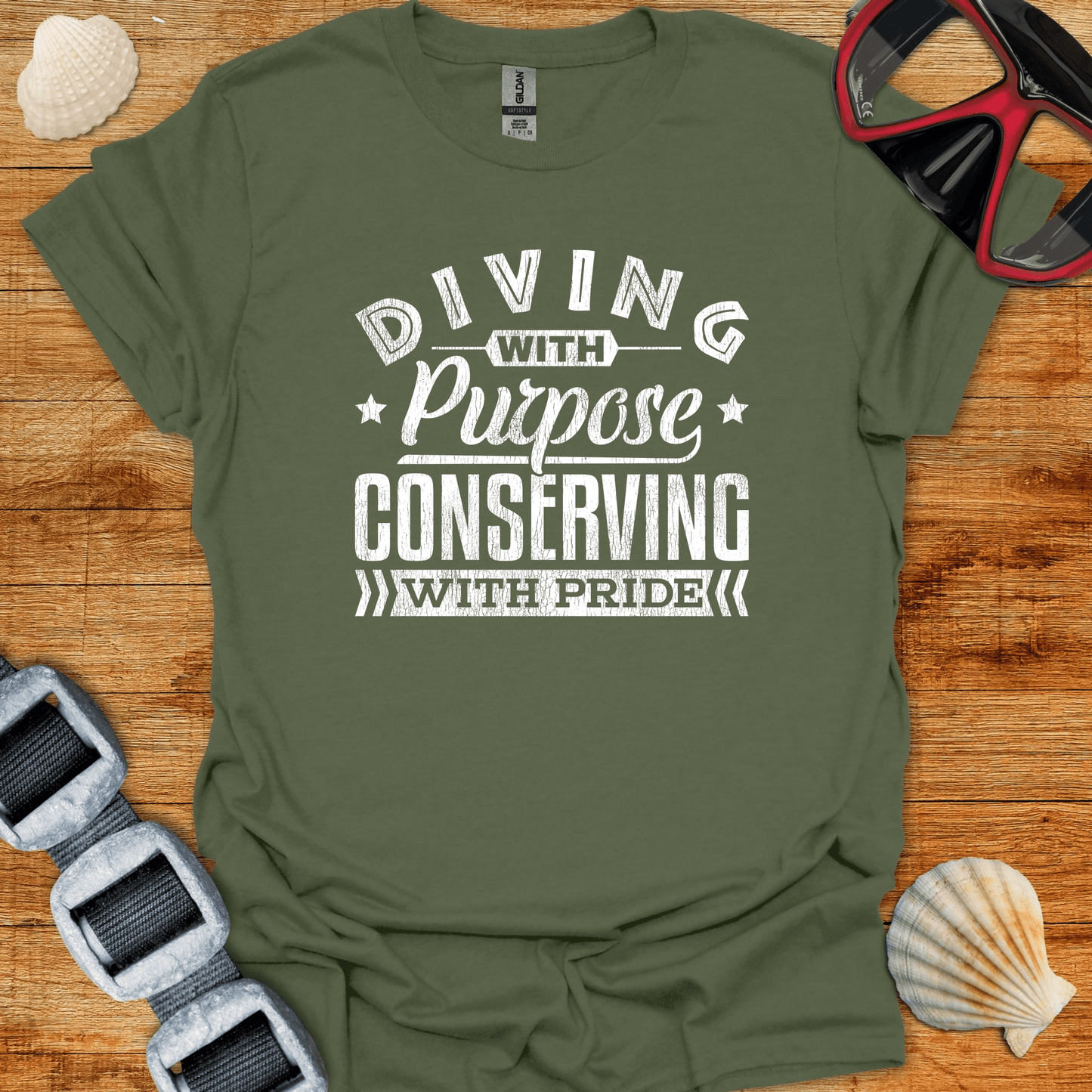 T-Shirt Military Green / S Conserving With Pride T-Shirt
