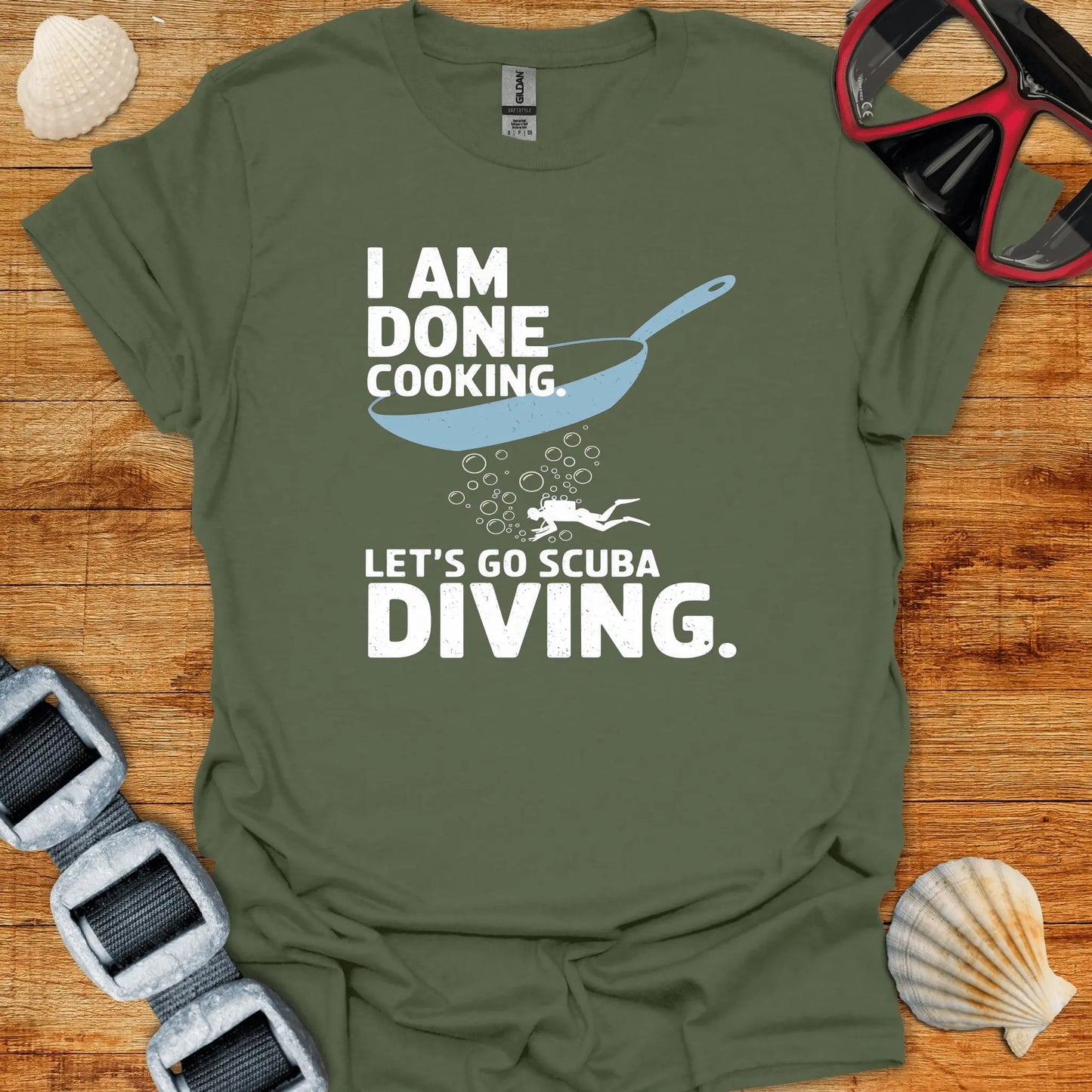 T-Shirt Military Green / S Cooking Scuba