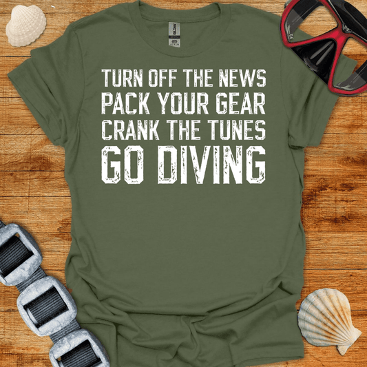 T-Shirt Military Green / S Crank The Tunes T-Shirt