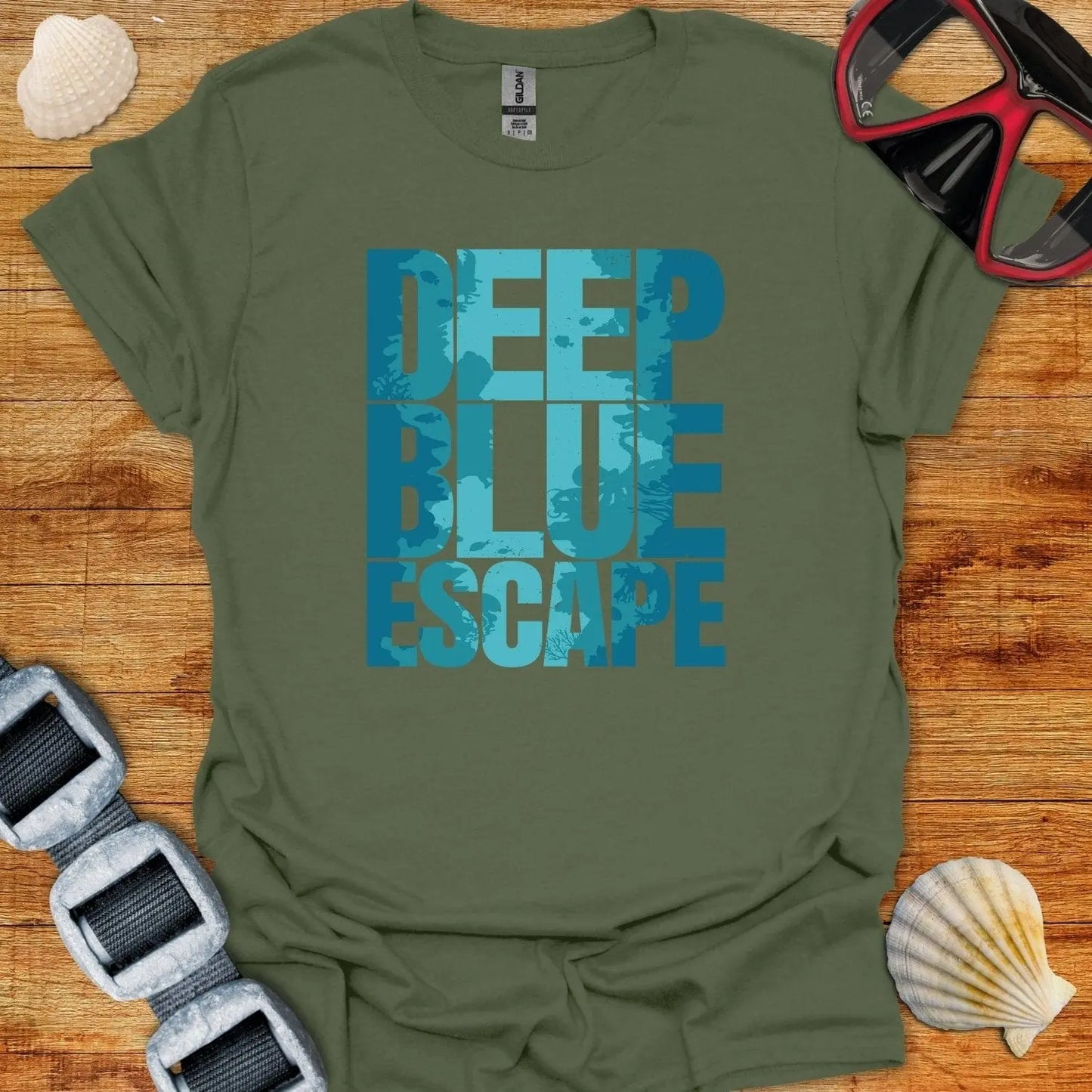 T-Shirt Military Green / S Deep Blue T-Shirt