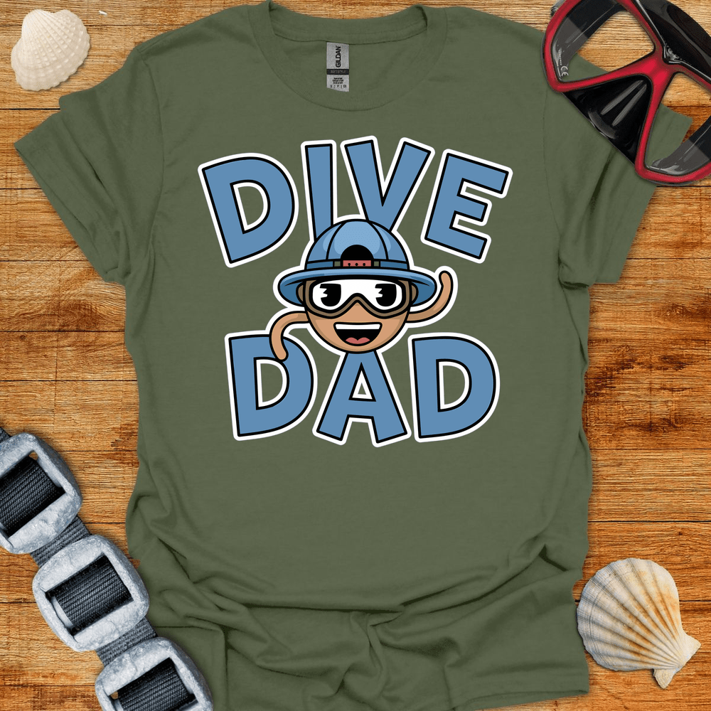 T-Shirt Military Green / S Dive Dad T-Shirt