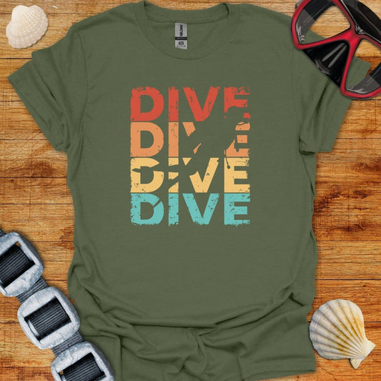 T-Shirt Military Green / S Dive Dive Dive Dive