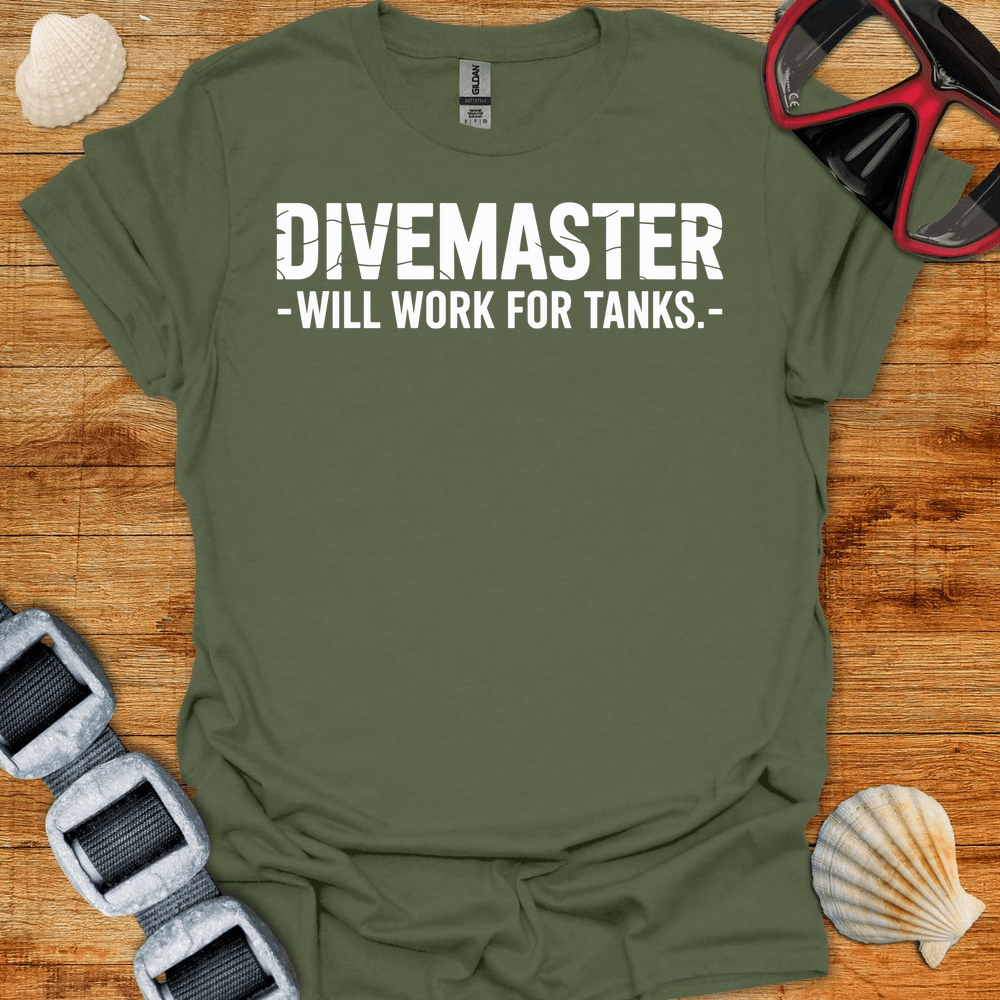 T-Shirt Military Green / S Divemaster For Tanks T-Shirt