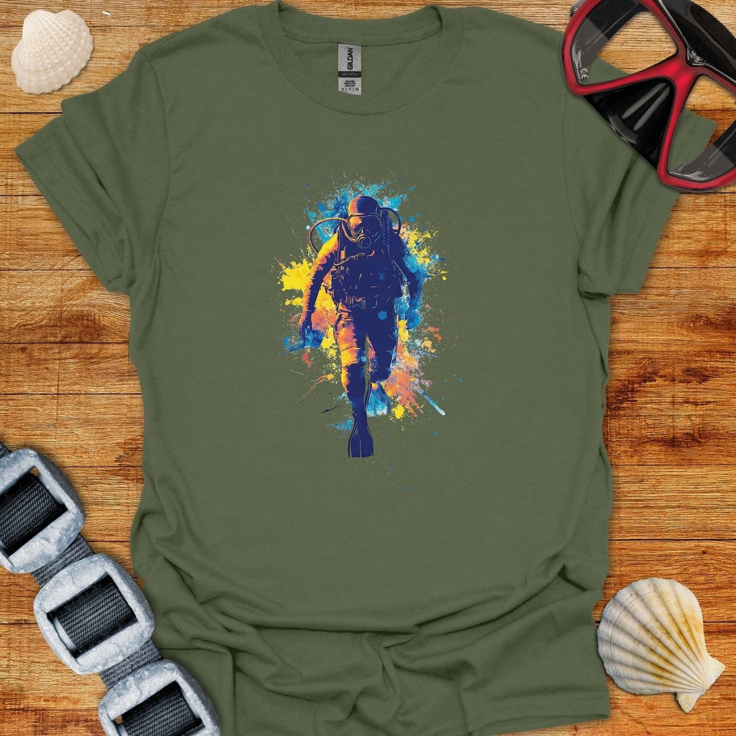 T-Shirt Military Green / S Diver Splash