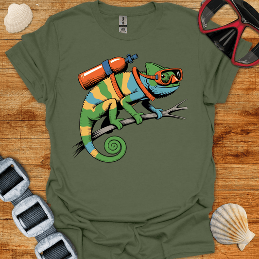 T-Shirt Military Green / S Diving Chameleon T-Shirt