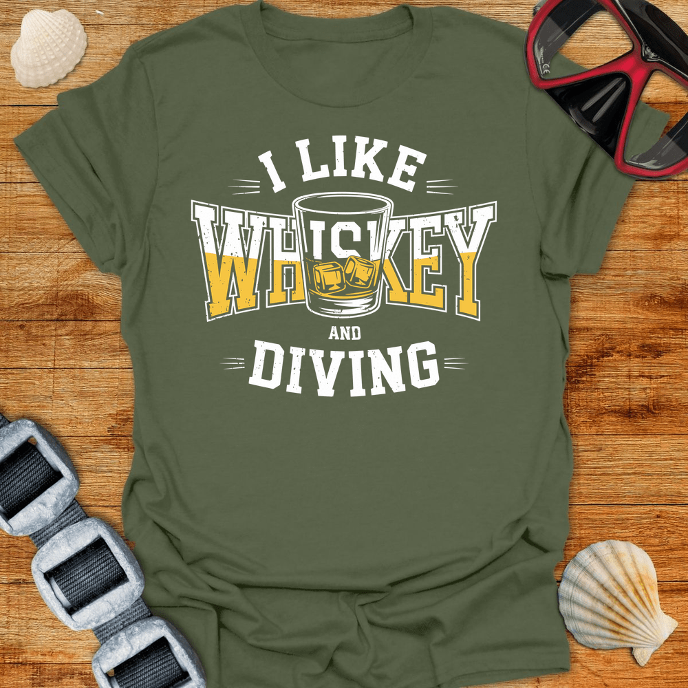 T-Shirt Military Green / S Diving & Whiskey T-Shirt