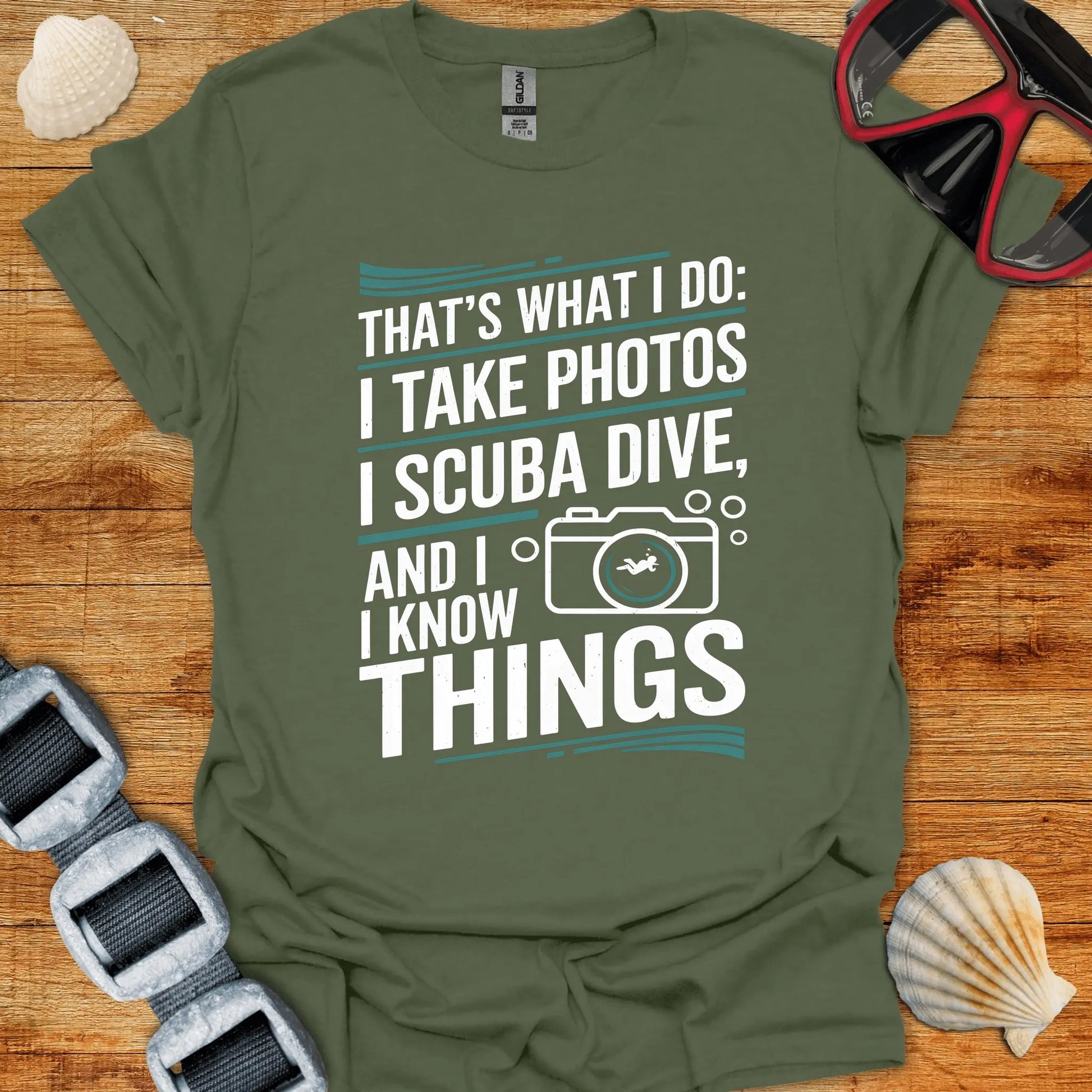 T-Shirt Military Green / S Do Photo & Dive T-Shirt