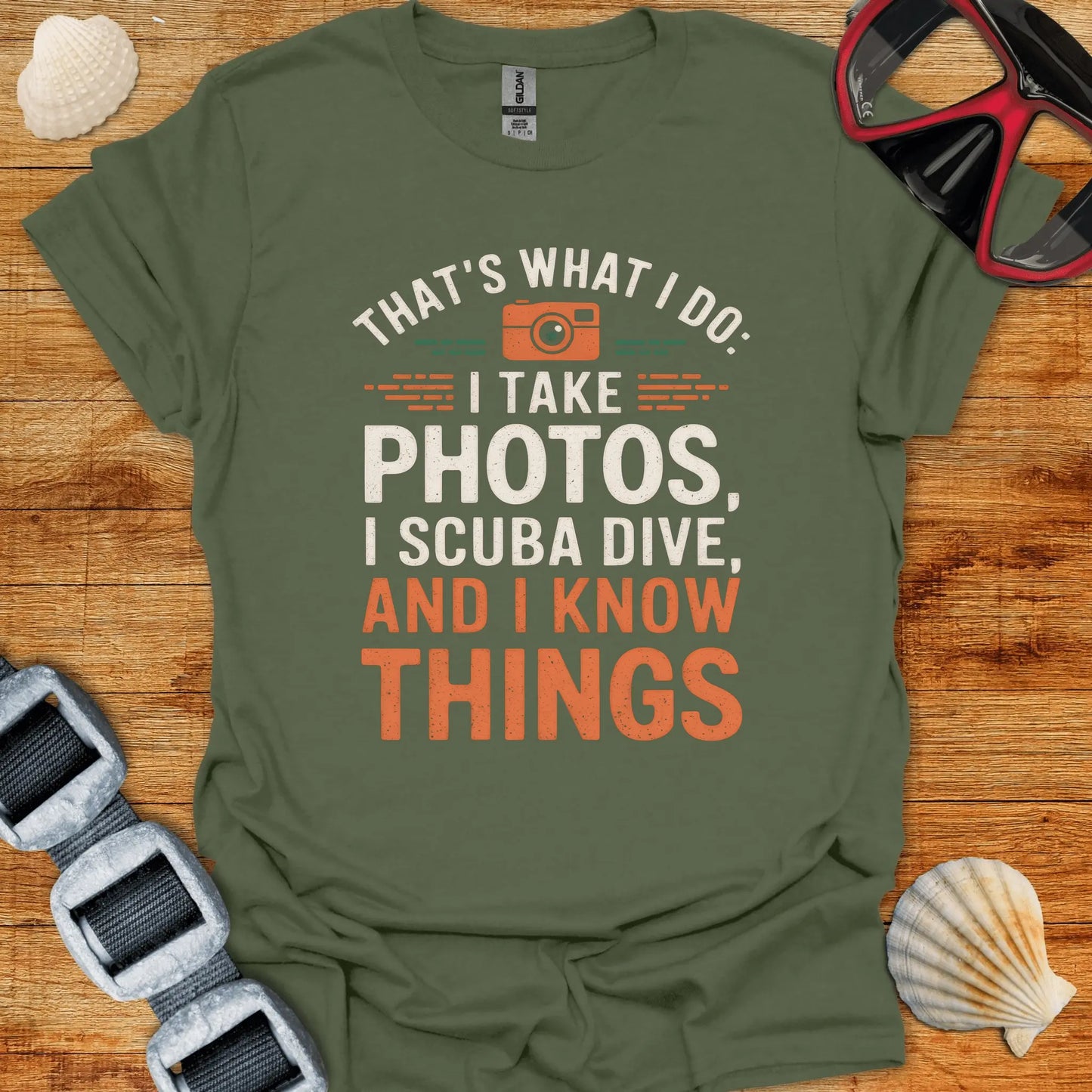 T-Shirt Military Green / S Do Photo & Scuba T-Shirt