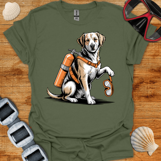 T-Shirt Military Green / S Dog Diver T-Shirt