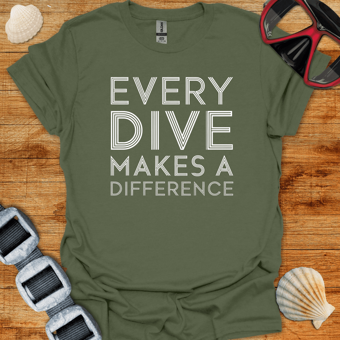 T-Shirt Military Green / S Every Dive T-Shirt