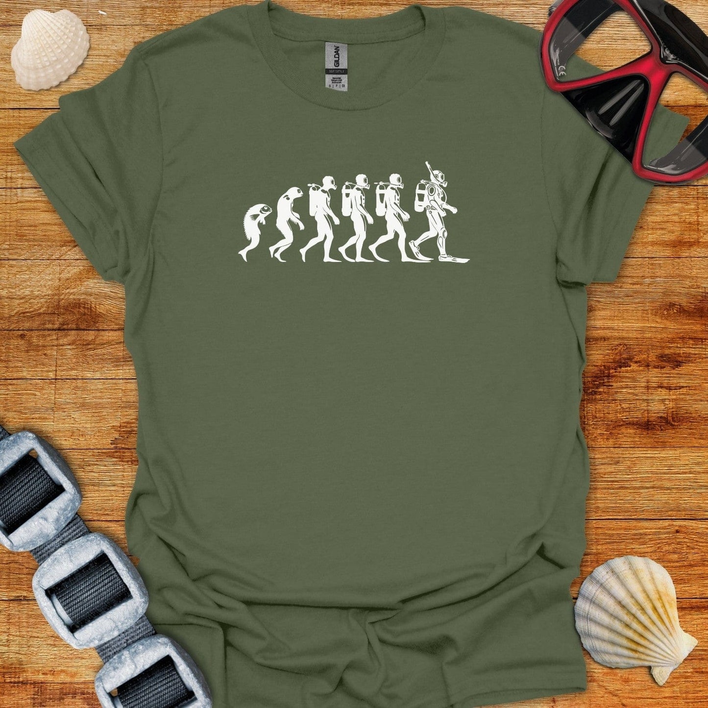T-Shirt Military Green / S Evolution From The Ocean