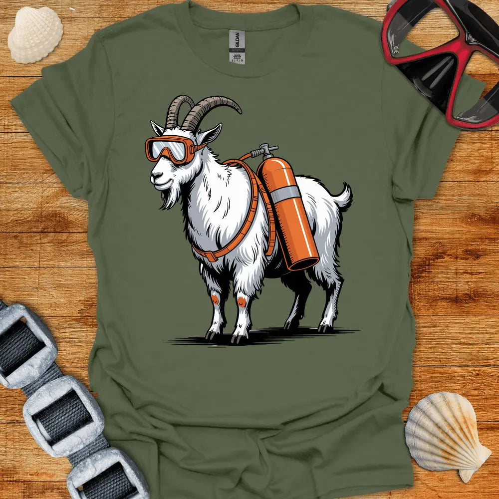 T-Shirt Military Green / S Goat Diver T-Shirt