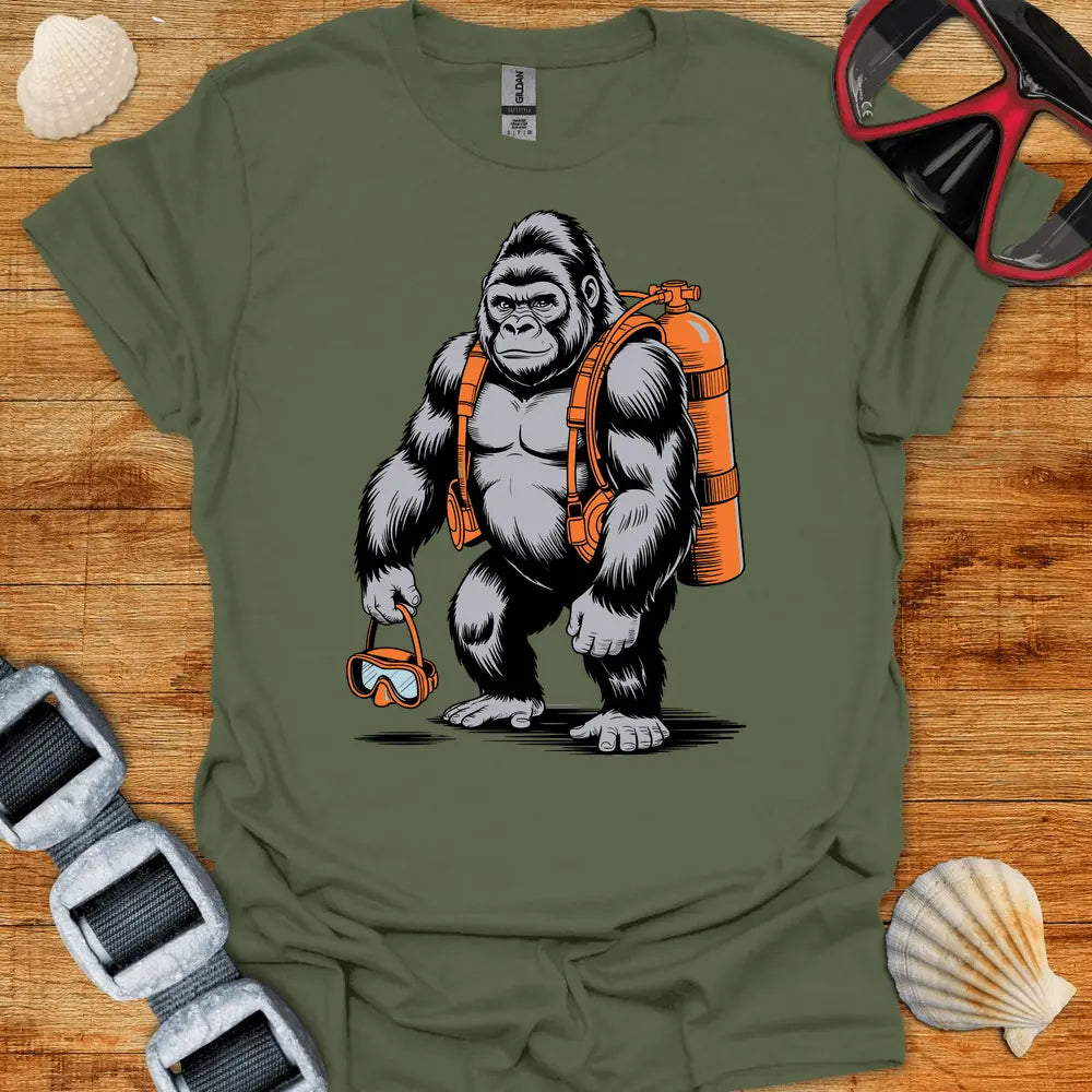 T-Shirt Military Green / S Gorilla Diver T Shirt