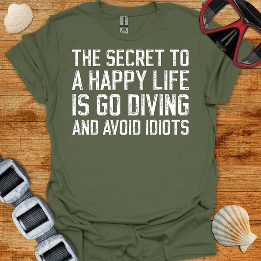 T-Shirt Military Green / S Happy Life T-Shirt