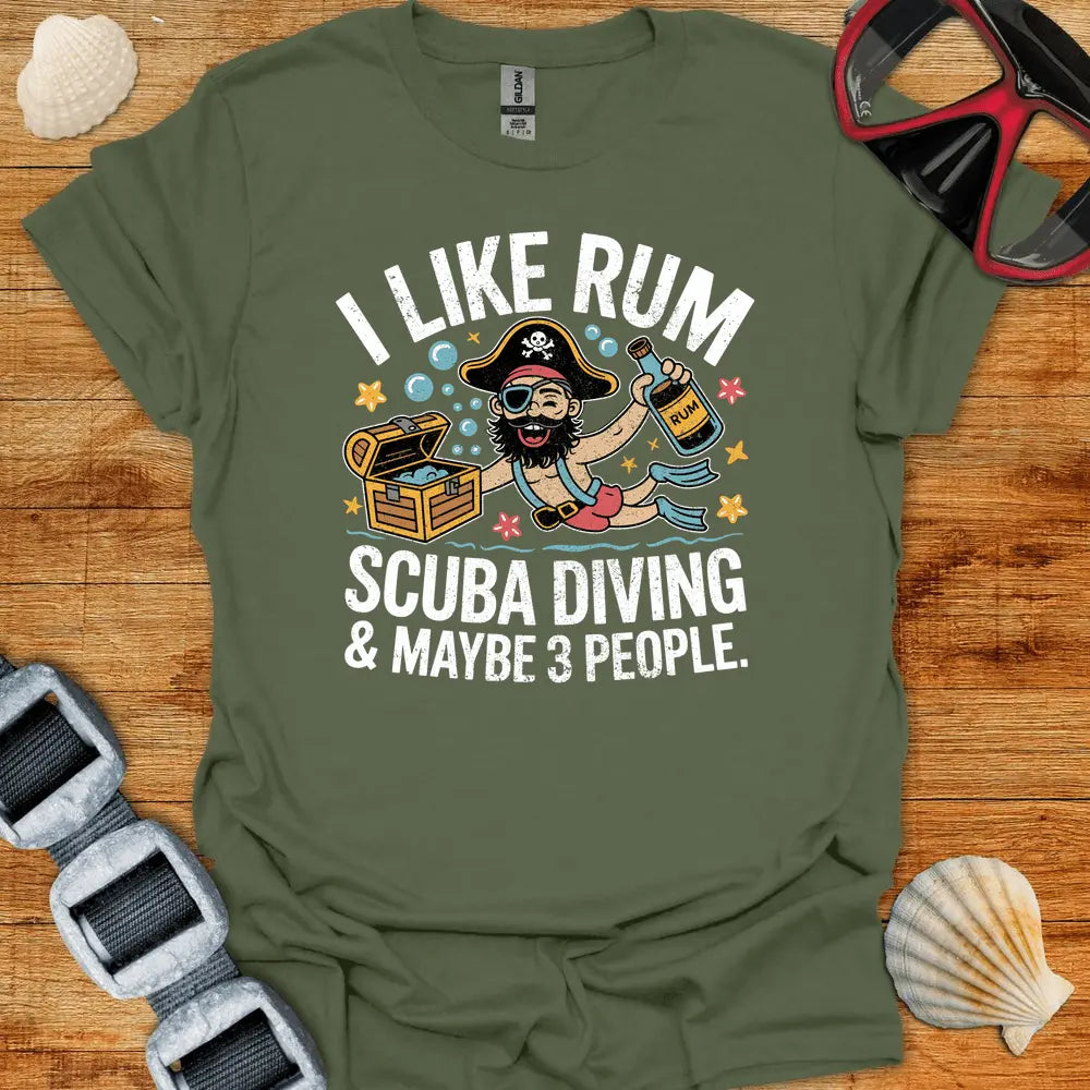 T-Shirt Military Green / S I Like Rum T-Shirt