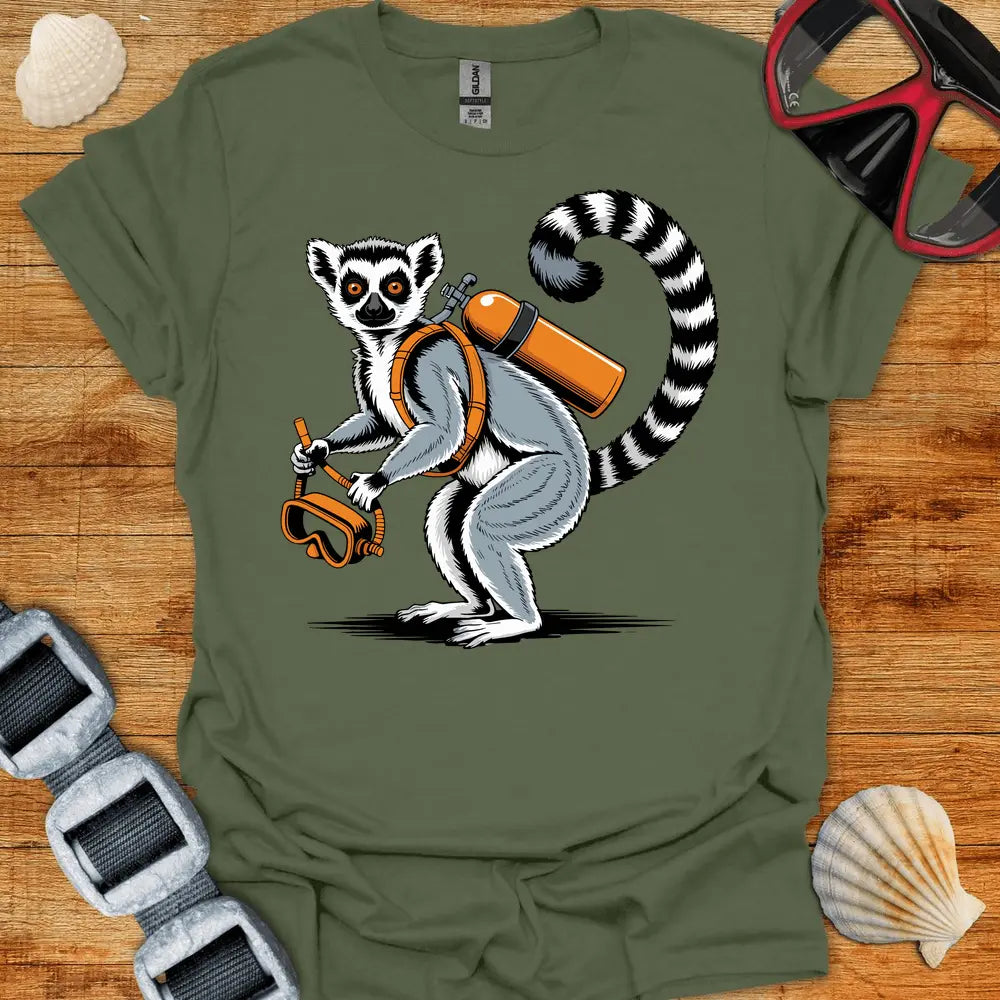 T-Shirt Military Green / S Lemur Diver T-Shirt