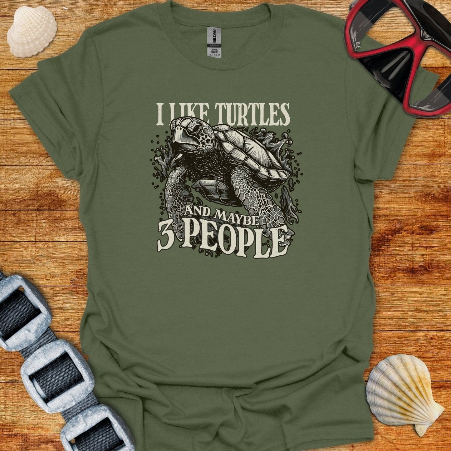 T-Shirt Military Green / S Like Turtles T-Shirt