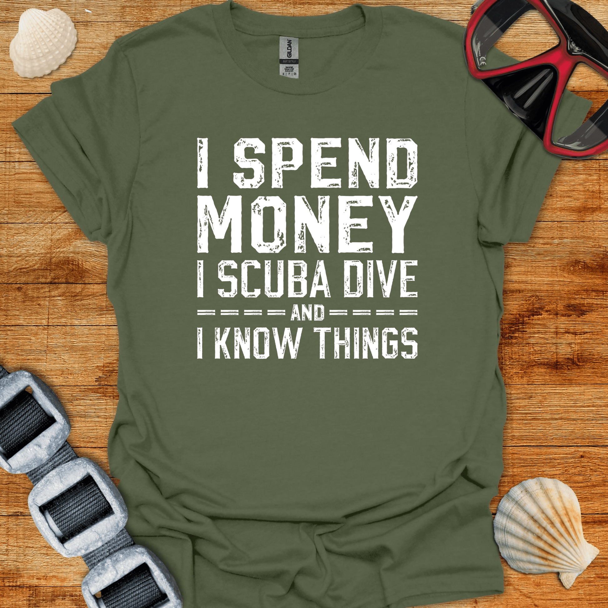 T-Shirt Military Green / S Money & Diving T-Shirt