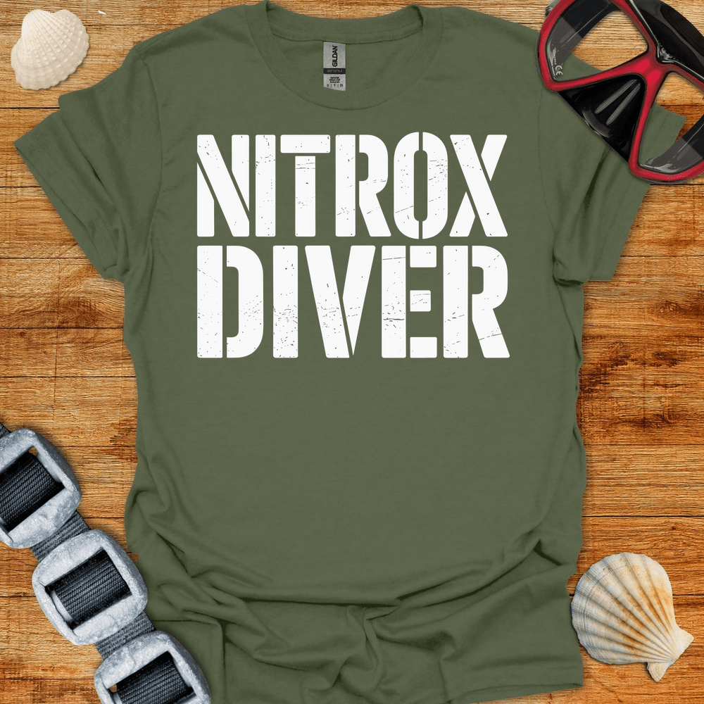 T-Shirt Military Green / S Nitrox Diver Bold T-Shirt