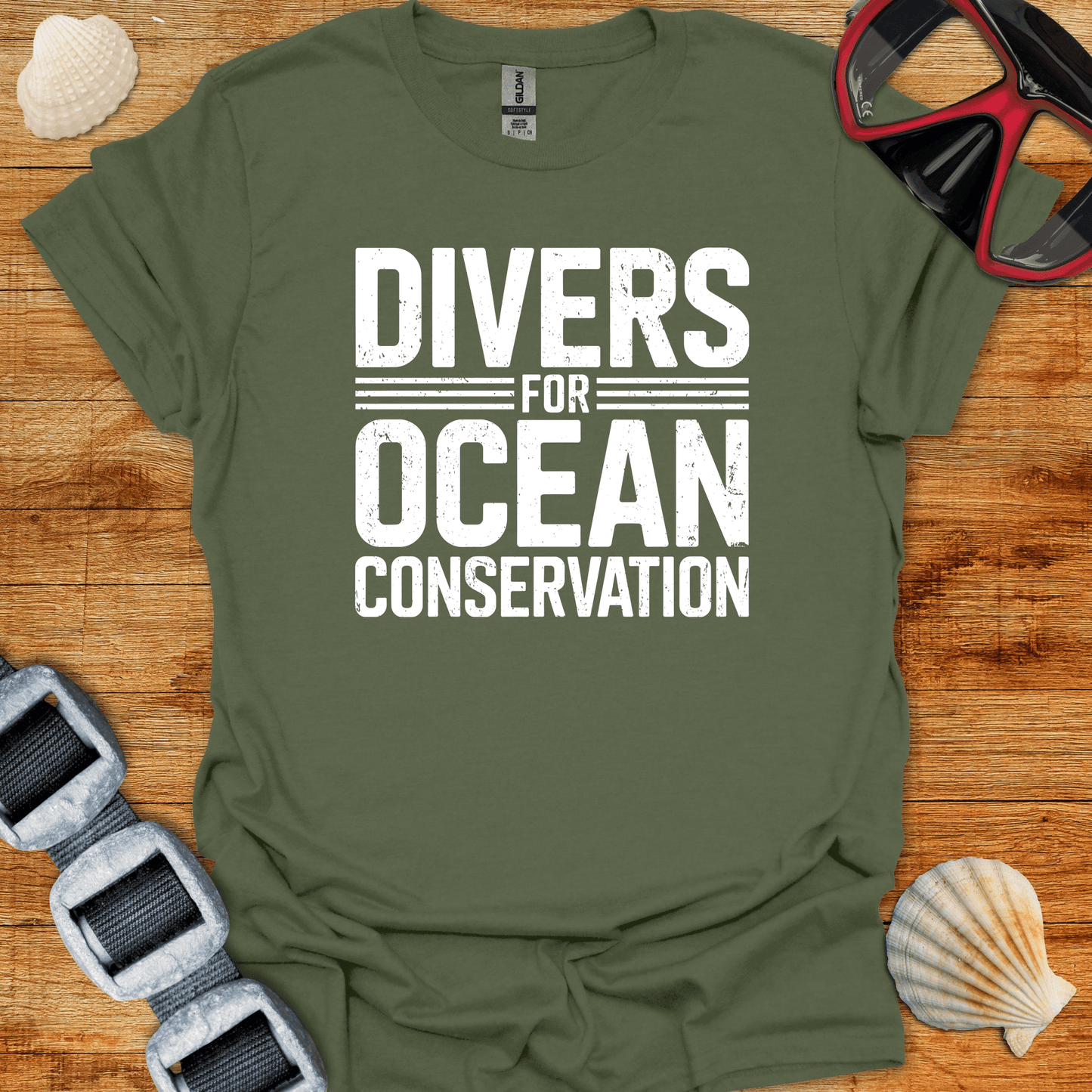 T-Shirt Military Green / S Ocean Conservation T-Shirt