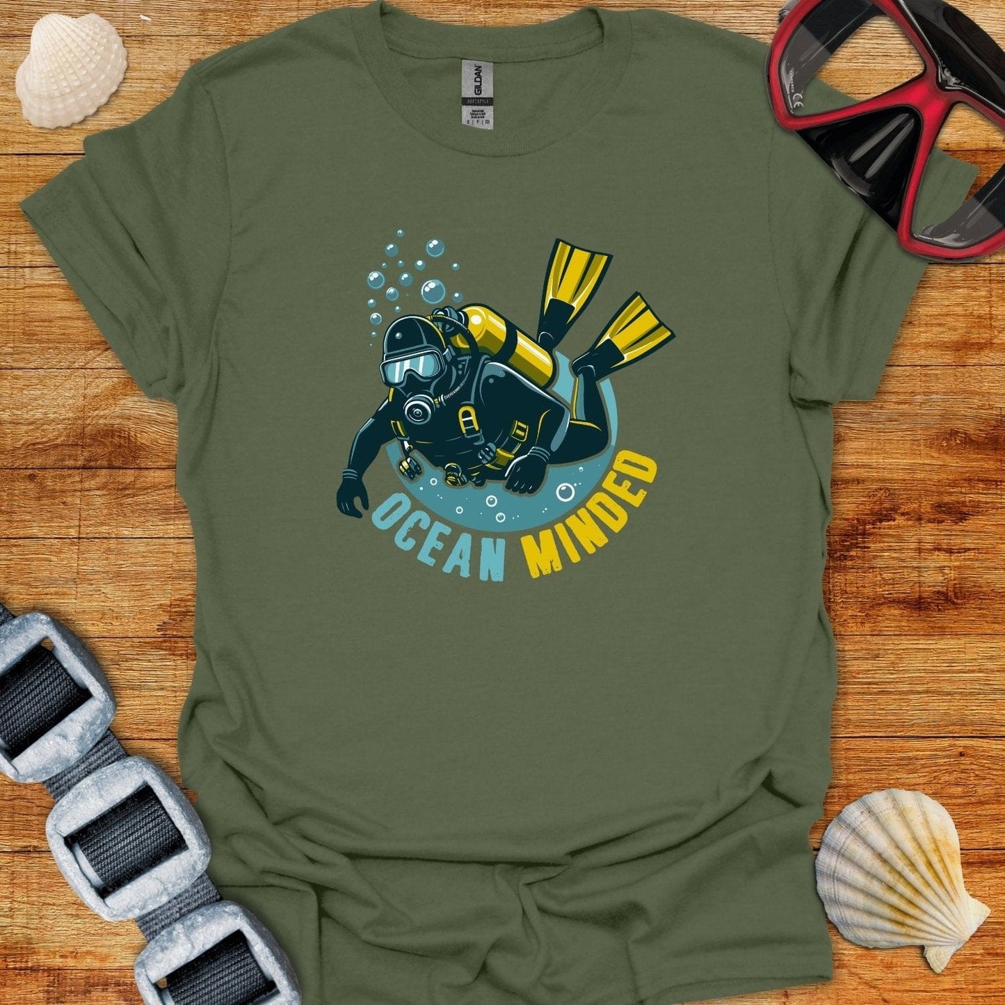 T-Shirt Military Green / S Ocean Minded T-Shirt