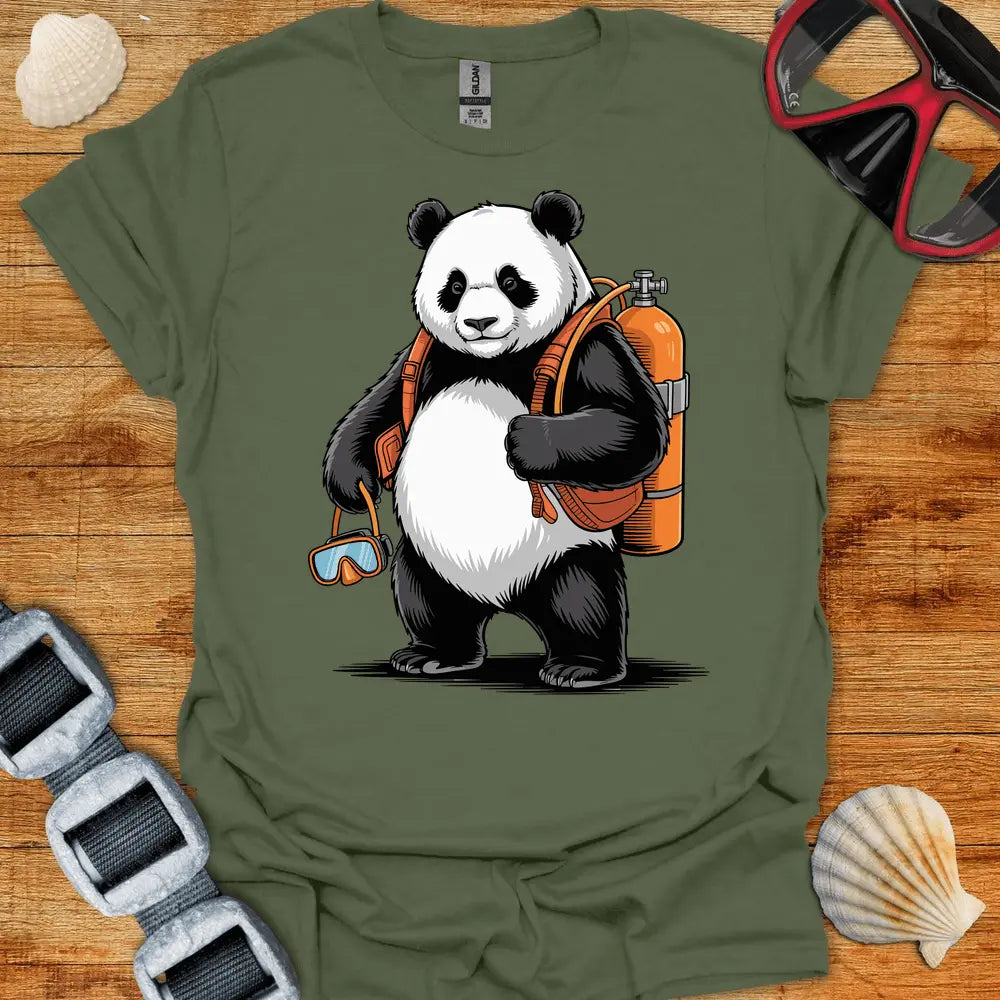 T-Shirt Military Green / S Panda Diver T-Shirt