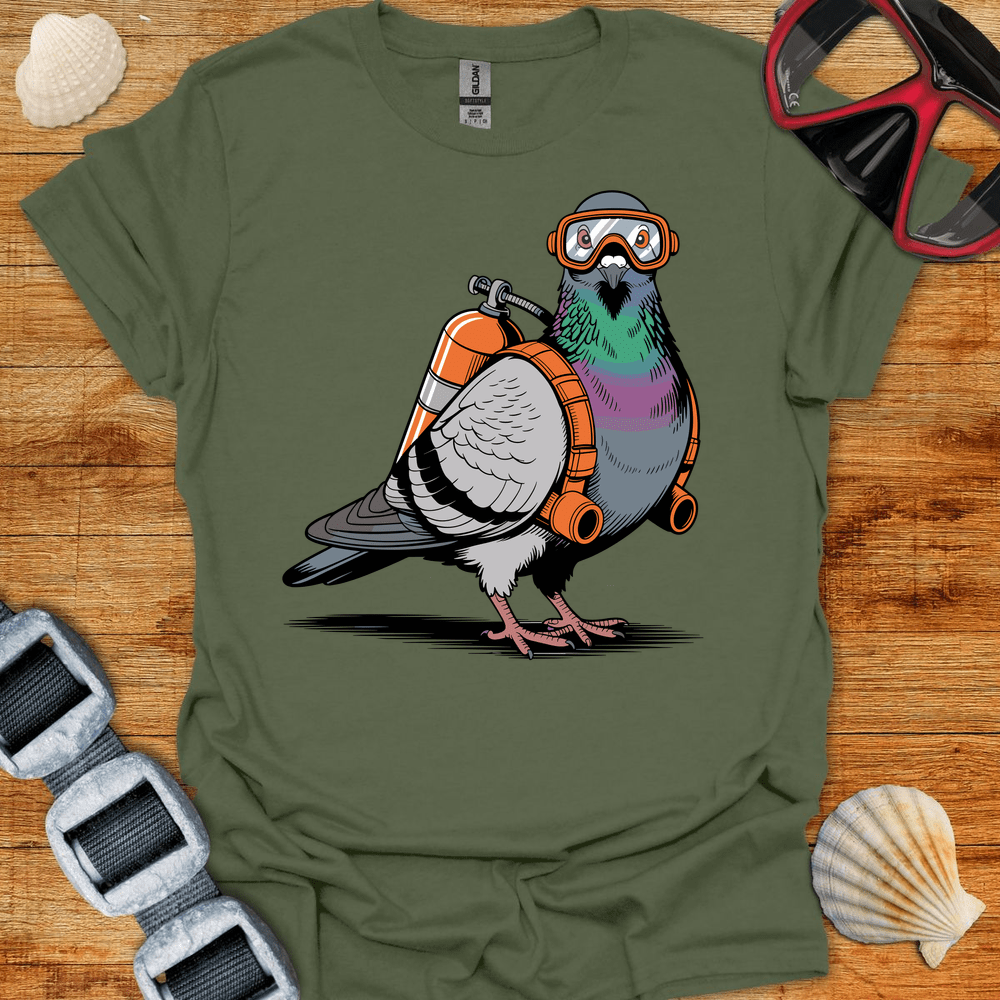T-Shirt Military Green / S Pigeon Diver T-Shirt