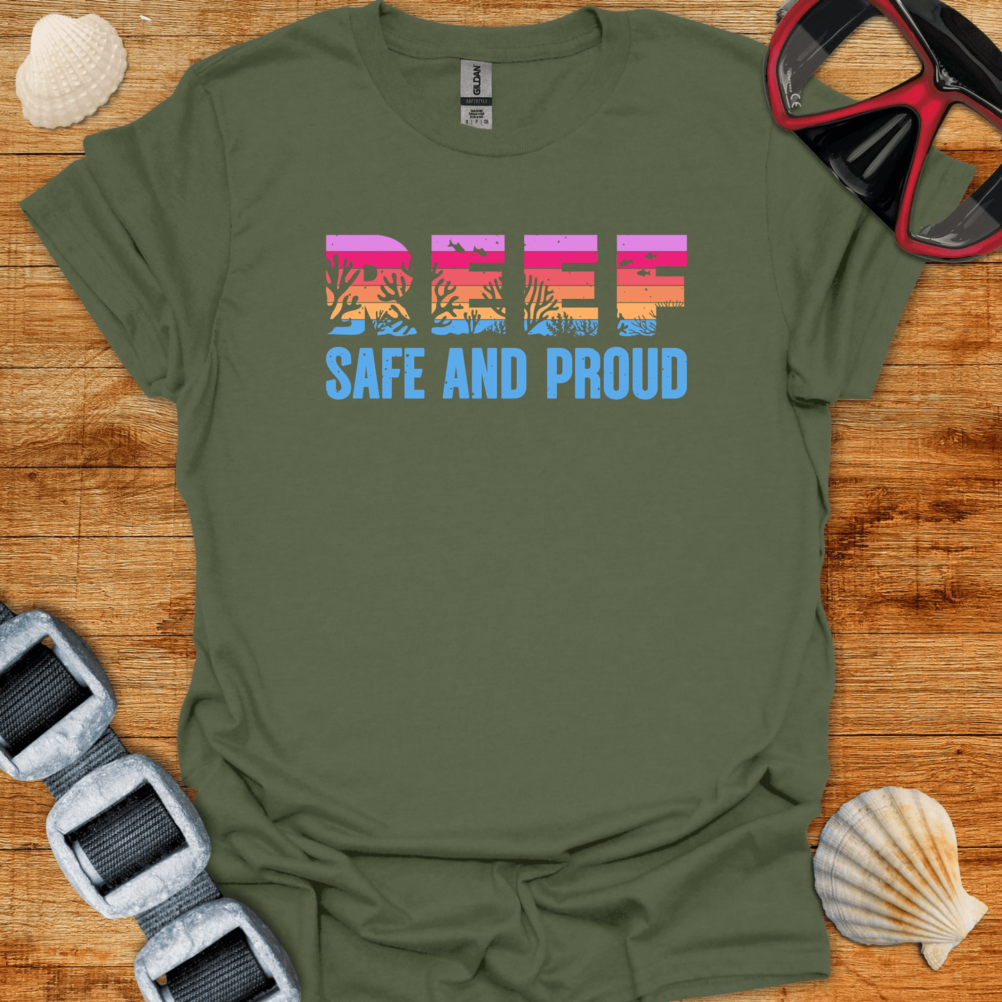 T-Shirt Military Green / S Reef Safe  T-Shirt