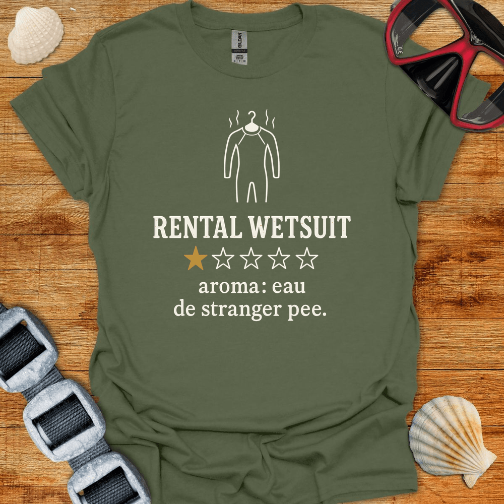 T-Shirt Military Green / S Rental Wetsuit Review T-Shirt