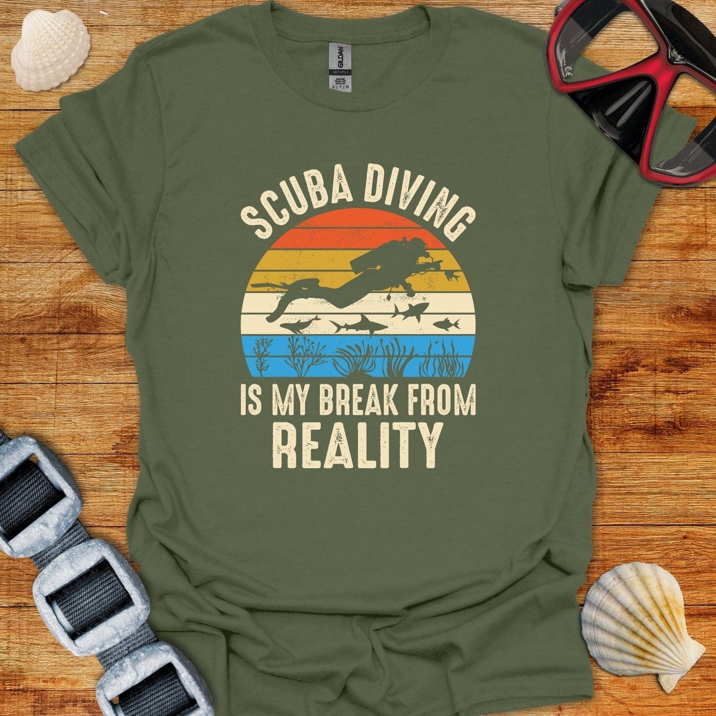 T-Shirt Military Green / S Scuba Break From Reality