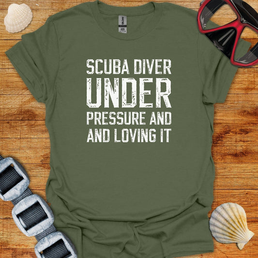 T-Shirt Military Green / S Scuba Diver Under Pressure