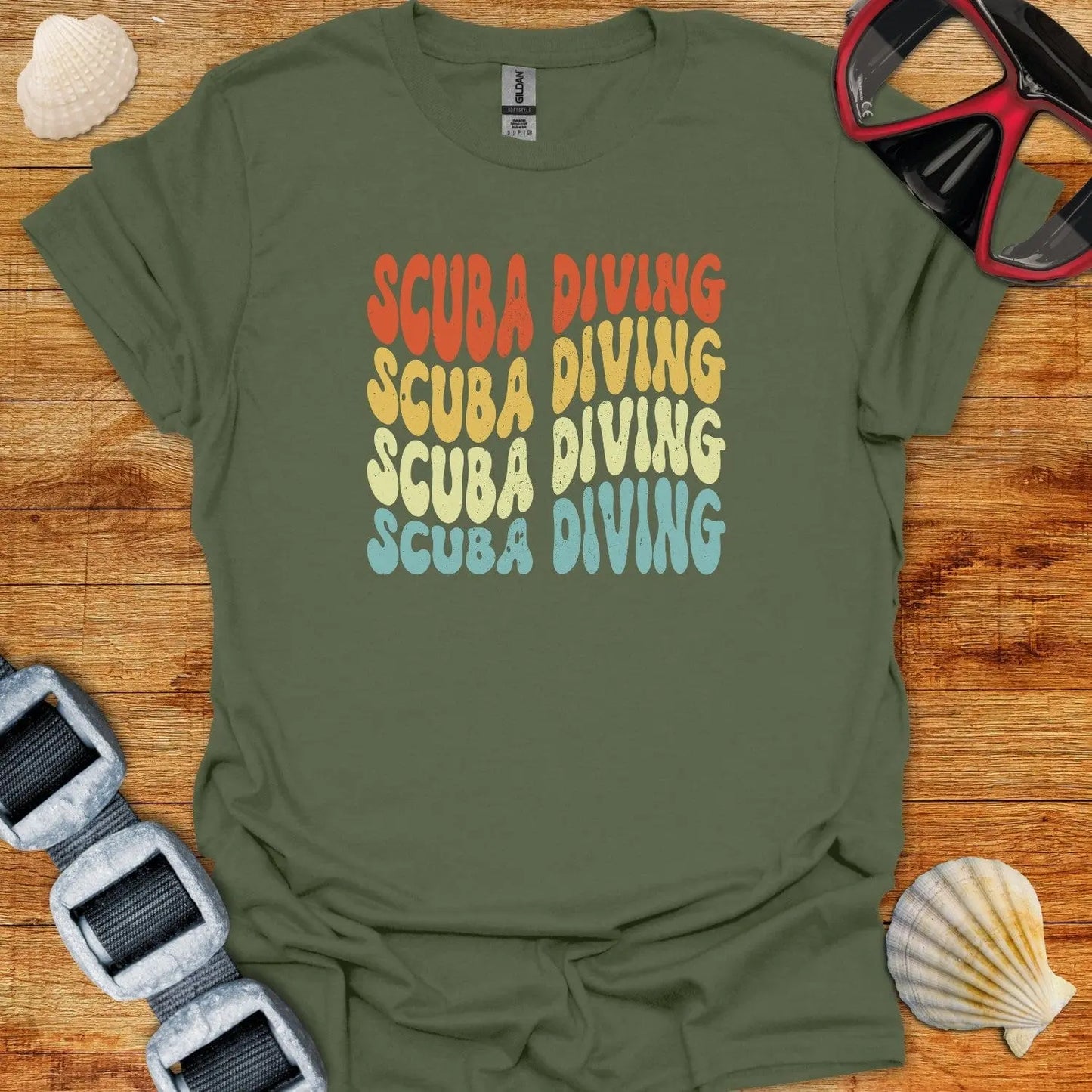 T-Shirt Military Green / S Scuba Diving