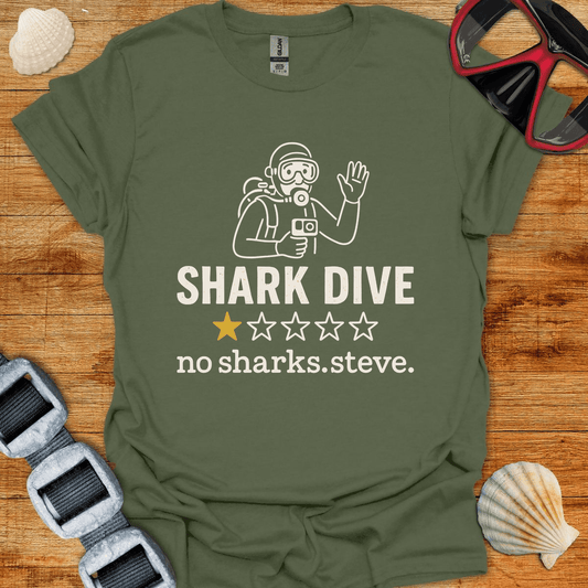 T-Shirt Military Green / S Shark Dive Review T-Shirt