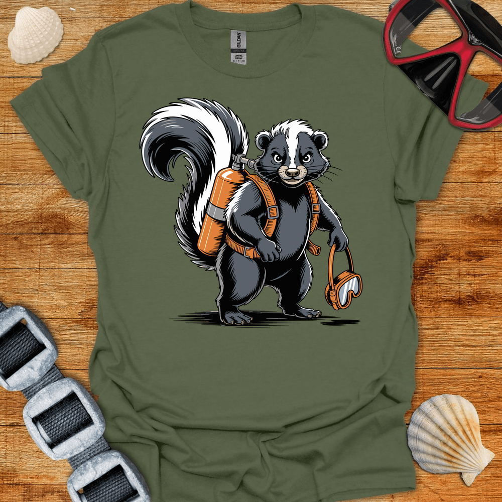 T-Shirt Military Green / S Skunk Diver T-Shirt