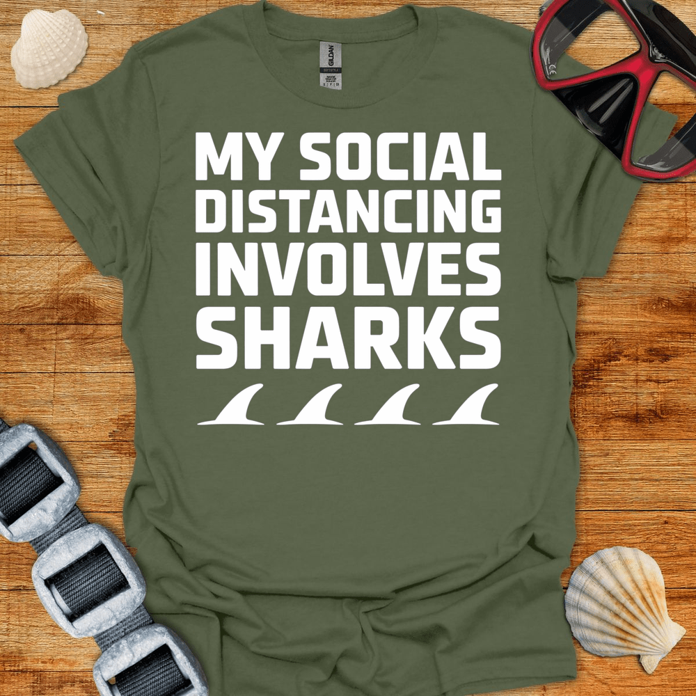 T-Shirt Military Green / S Social Distancing T-Shirt
