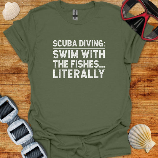 T-Shirt Military Green / S Swim With The Fishes