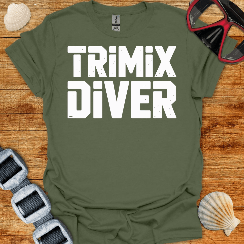 T-Shirt Military Green / S Trimix Diver Bold T-Shirt
