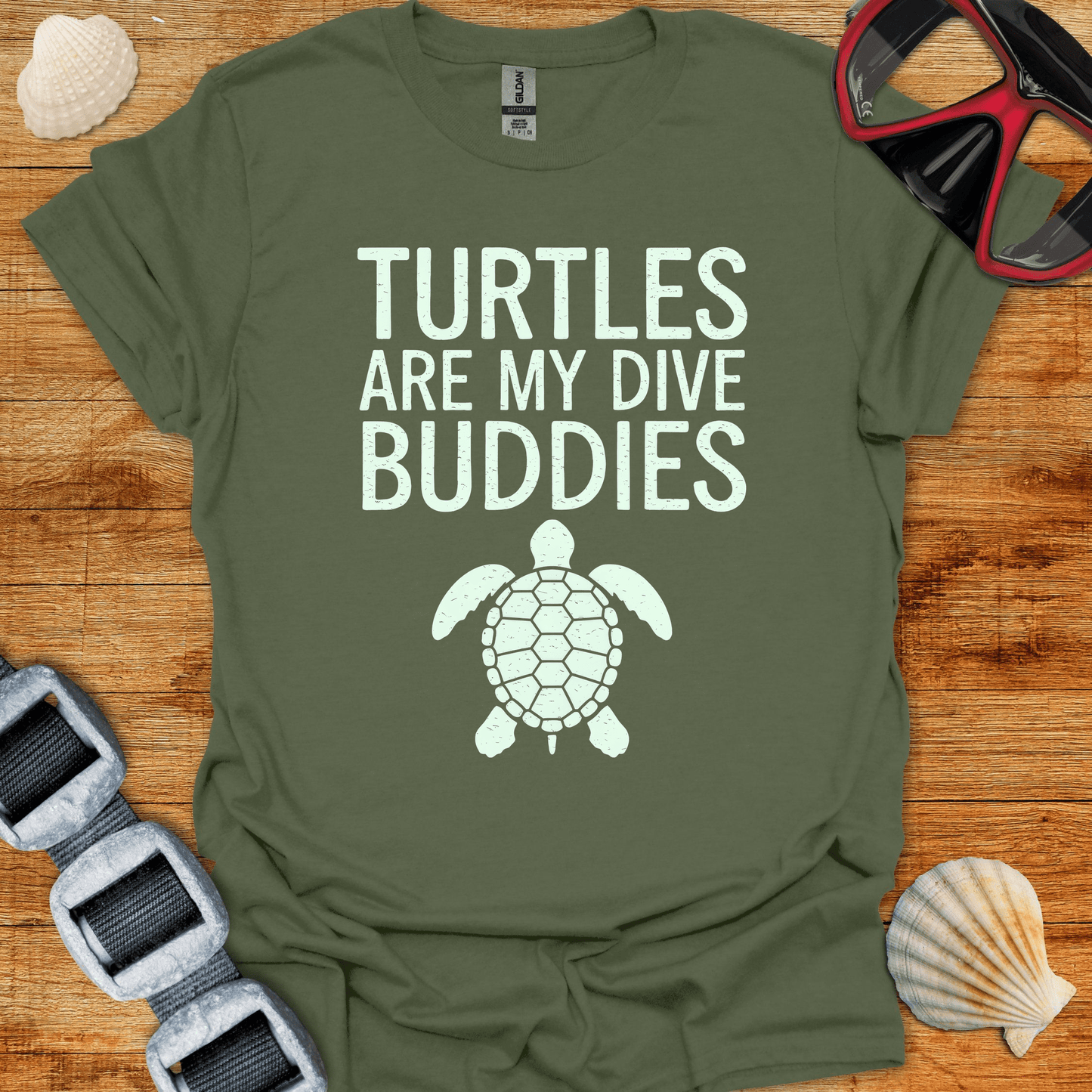 T-Shirt Military Green / S Turtle Buddies T-Shirt
