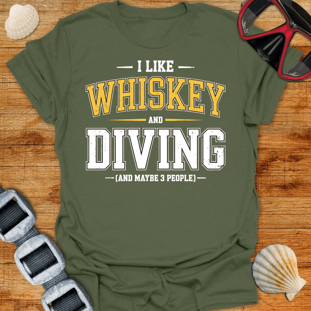 T-Shirt Military Green / S Whiskey & Diving T-Shirt