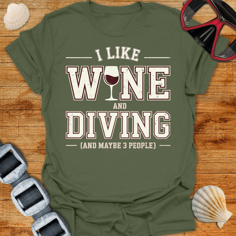 T-Shirt Military Green / S Wine Diving T-Shirt