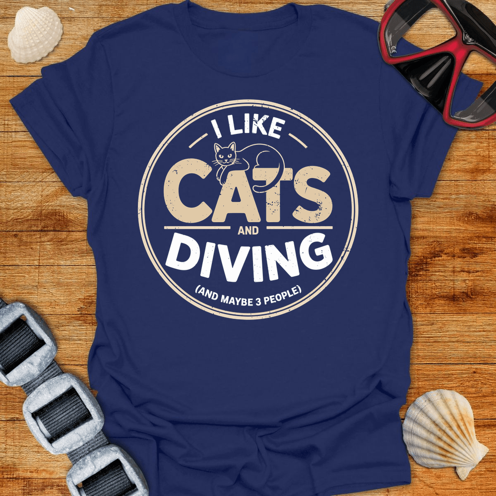 T-Shirt Navy / S Cats & Diving T-Shirt