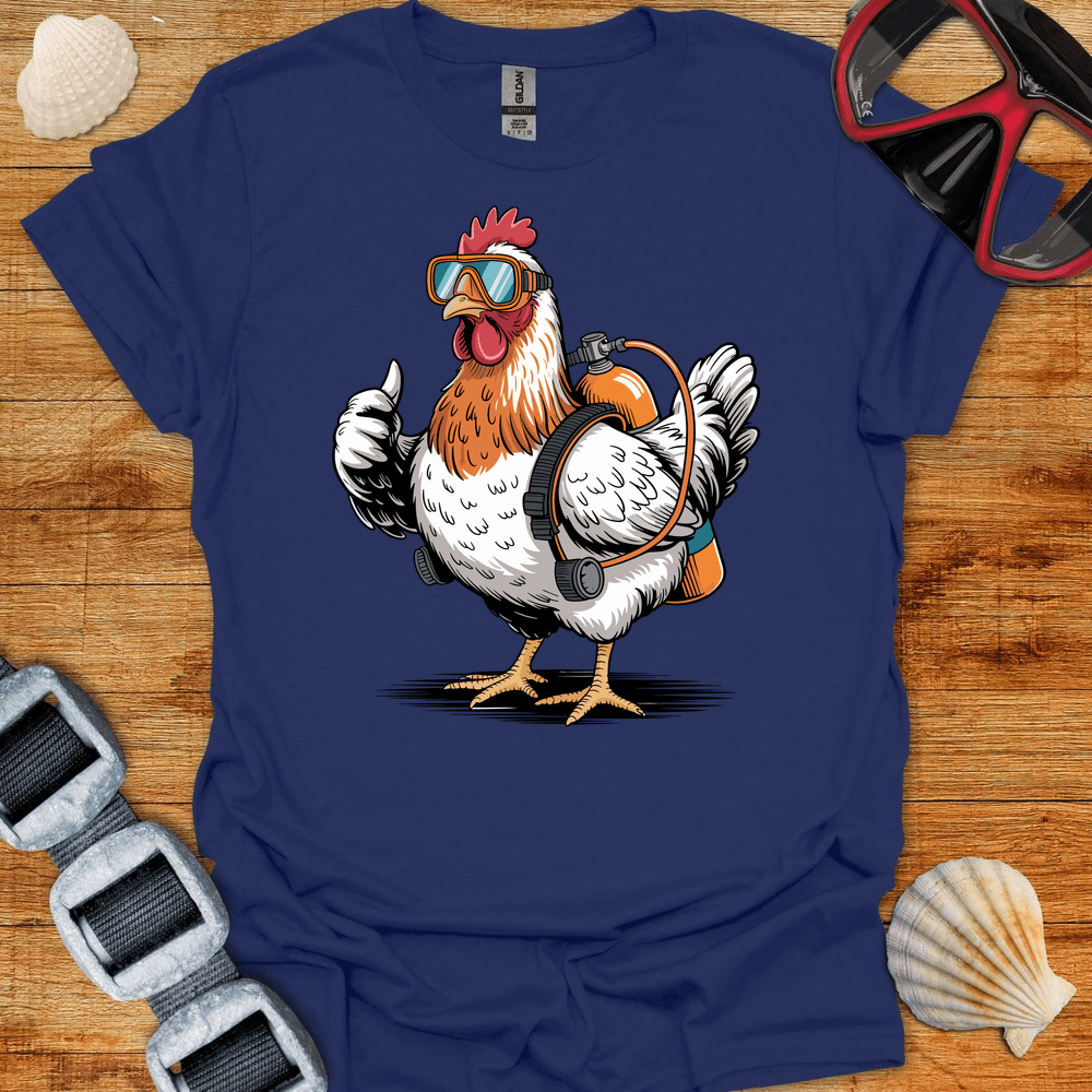T-Shirt Navy / S Chicken Diver T-Shirt