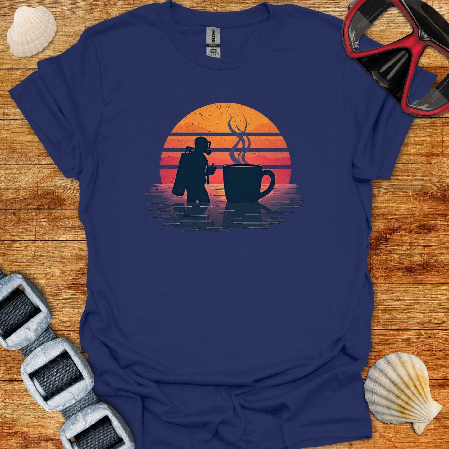 T-Shirt Navy / S Coffee Diver