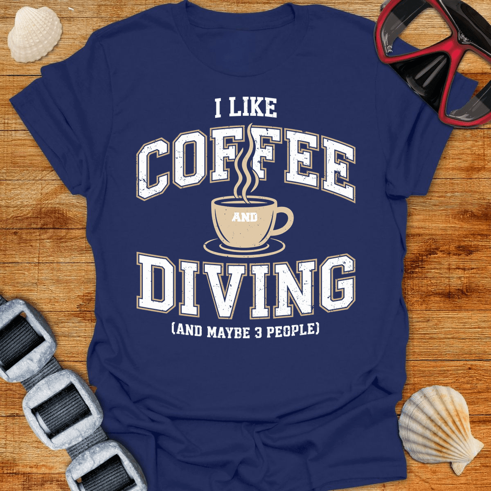 T-Shirt Navy / S Coffee & Diving T-Shirt