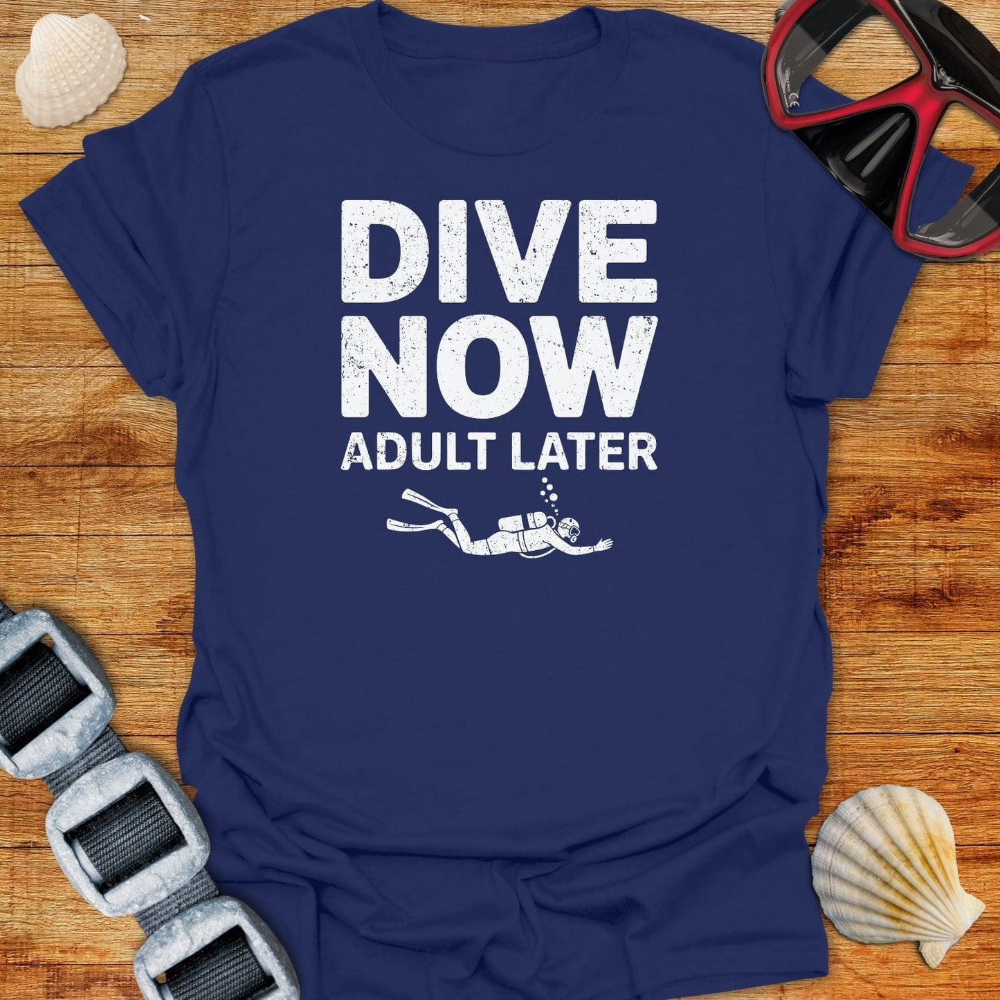 T-Shirt Navy / S Dive Now T-Shirt